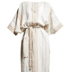 NWT Vitamin A Cannes Linen Caftan P / S Small Cover up Sustainable Swim